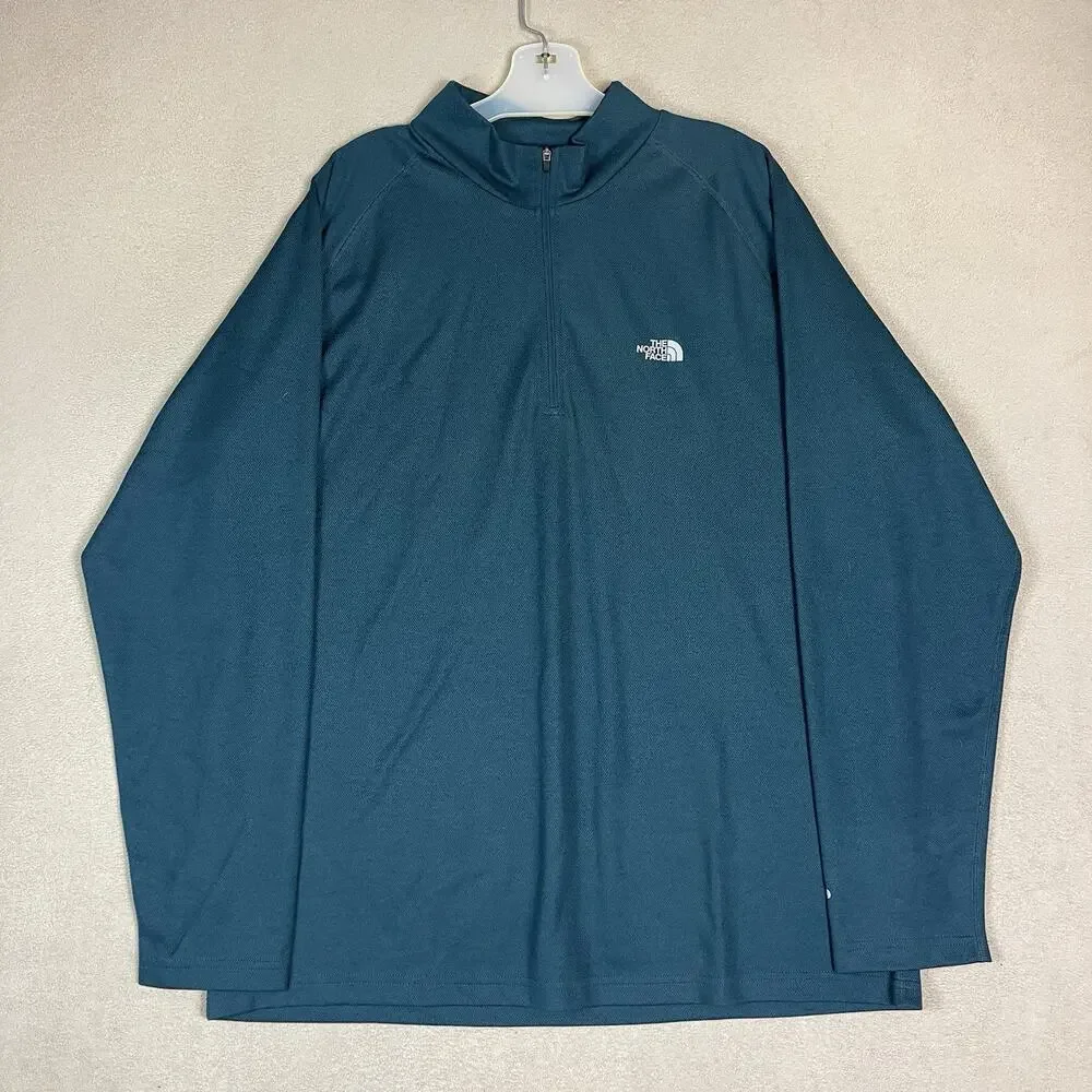The North Face Pullover Mens‎ XL Blue 1/4 Zip VaporVick Long Sleeve Performance